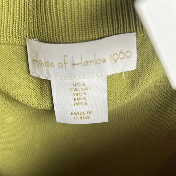 NWT House of Harlow 1960 Green. Two Piece Set. Green Rhinestones all over.Sz S - Picture 11 of 13